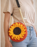 Handmade Crochet Sunflower Bag