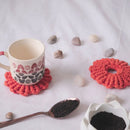 Handmade 3-Inch Macrame Coaster – Set of Two Threadarrt