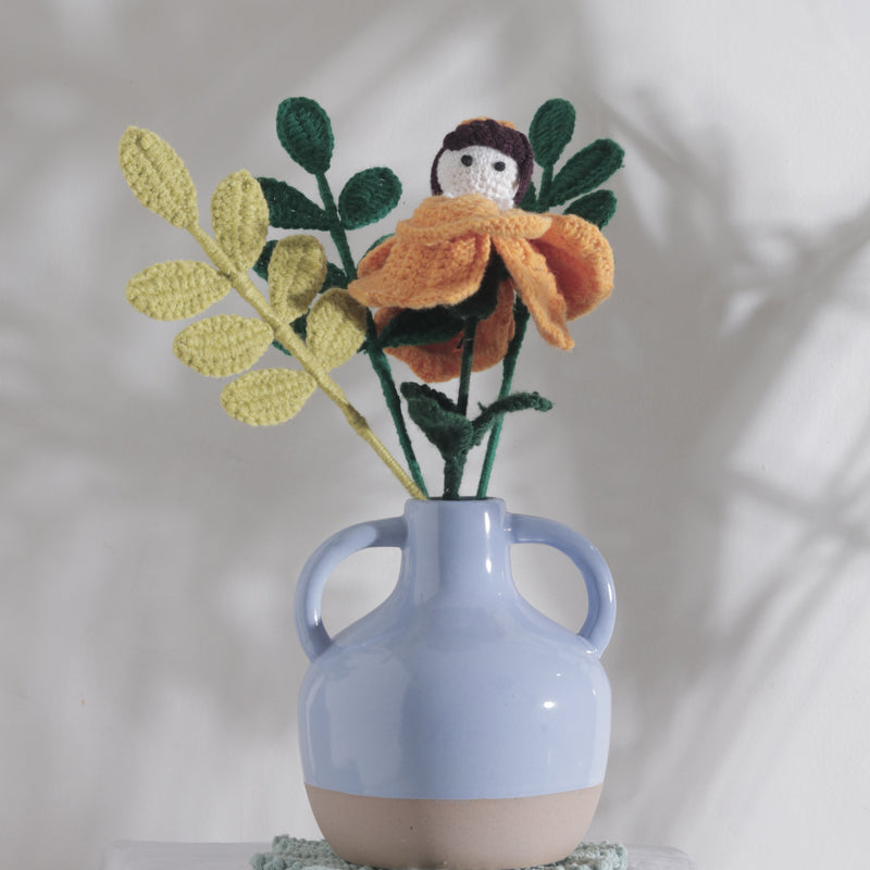 Handmade Crochet Rose Fairy – Customisable Fairy-in-a-Flower Doll