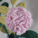 Handmade Crochet Carnation Flower Stick with Optional Leaf Stalk Threadarrt