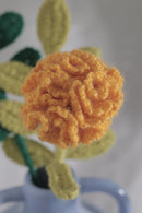 Handmade Crochet Carnation Flower Stick with Optional Leaf Stalk Threadarrt