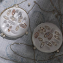 Elegant Concrete Ring Holder – Minimalist Jewelry Organizer with Pearls Threadarrt