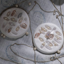 Elegant Concrete Ring Holder – Minimalist Jewelry Organizer with Pearls Threadarrt