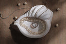 Sculpted Shell Trinket Dish – Concrete Jewelry Holder Threadarrt