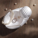 White Ceramic Nautilus Shell Bowl – Elegant Coastal-Inspired Jewelry & Trinket Holder Threadarrt