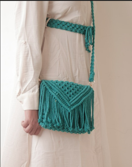 Artisanal  Macrame Crossbody Sling Bag