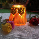 "Macrame Candle Jar with Lid - Single Piece" Threadarrt
