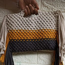 Stylish Macrame Beach Bag with Long Fringes – 10x8 Inch Handcrafted Tote Threadarrt