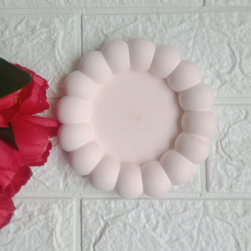 "Elegant Light Peach Concrete Tray - Single Piece"