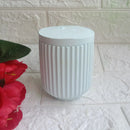 Versatile Concrete Striped Jar | Customizable Decor for Jewelry, Chocolates, Candles - Single Piece Threadarrt