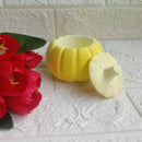 Yellow -Pumpkin-Shaped Trinket Jar | Versatile Decor for Jewelry, Chocolates, Candles - Single Piece Threadarrt