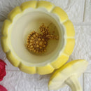 Yellow -Pumpkin-Shaped Trinket Jar | Versatile Decor for Jewelry, Chocolates, Candles - Single Piece Threadarrt