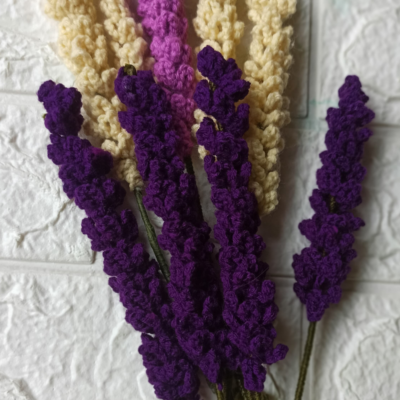 "Handcrafted Crochet Lavender - Timeless Home Decor, Single Stick"