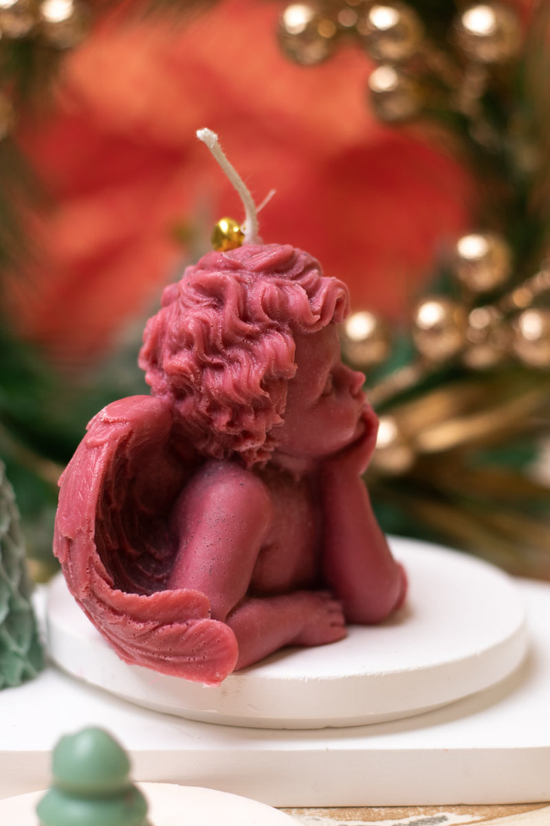 Handmade Angel Candle – Perfect for Christmas Decor and Gifting