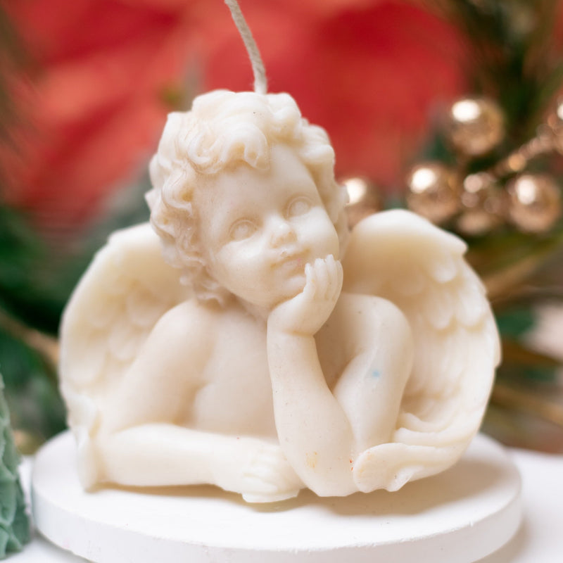 Handmade Angel Candle – Perfect for Christmas Decor and Gifting