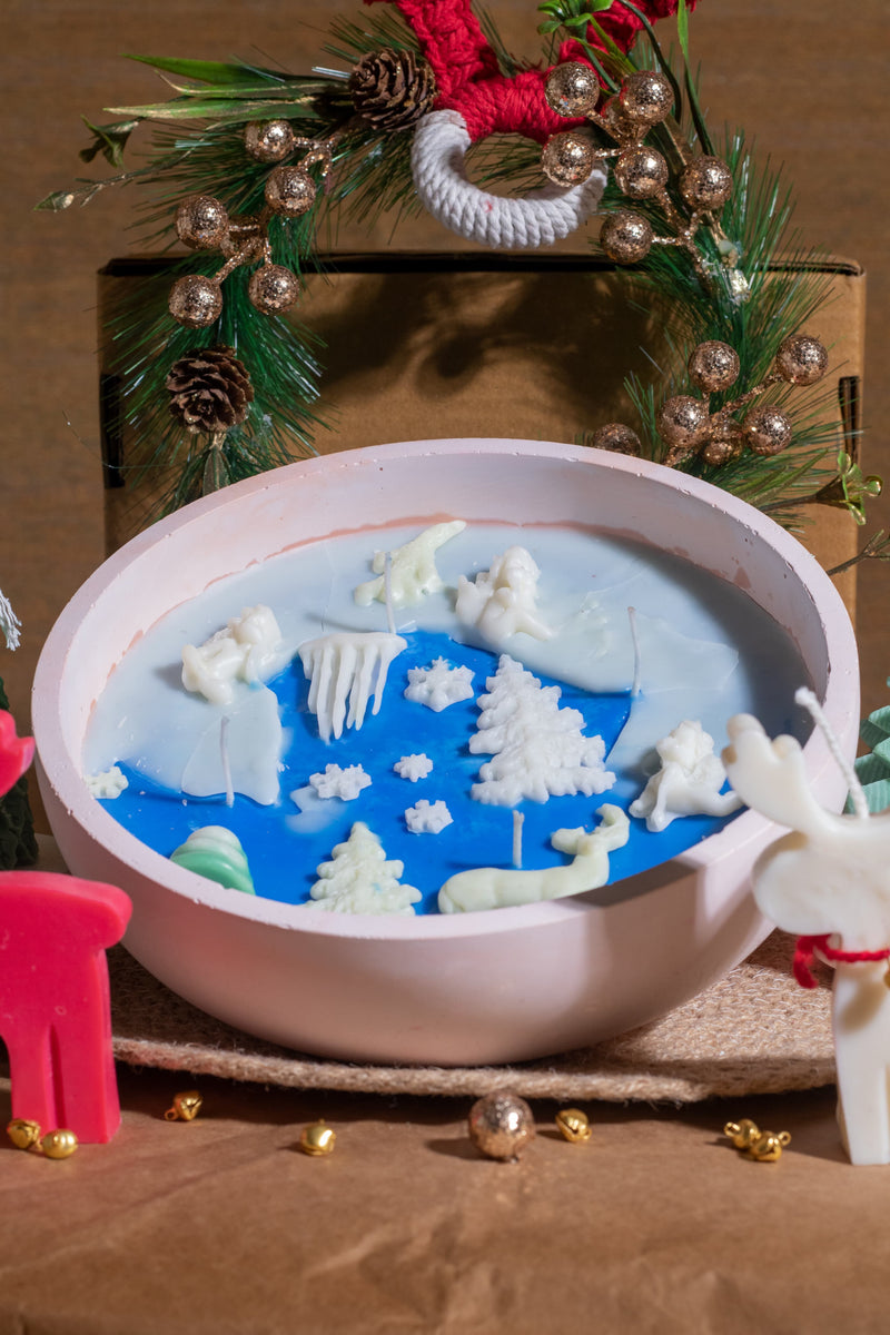 Winter Wonderland Reindeer Candle Bowl