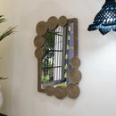 Handcrafted Jute Mirror – Rustic Boho Wall Decor Threadarrt