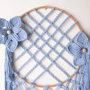 Sky Bloom Macrame Wall Hanging with Floral Accents Threadarrt