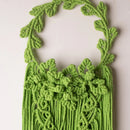 Green Macrame Floral Hoop Wall Hanging Threadarrt