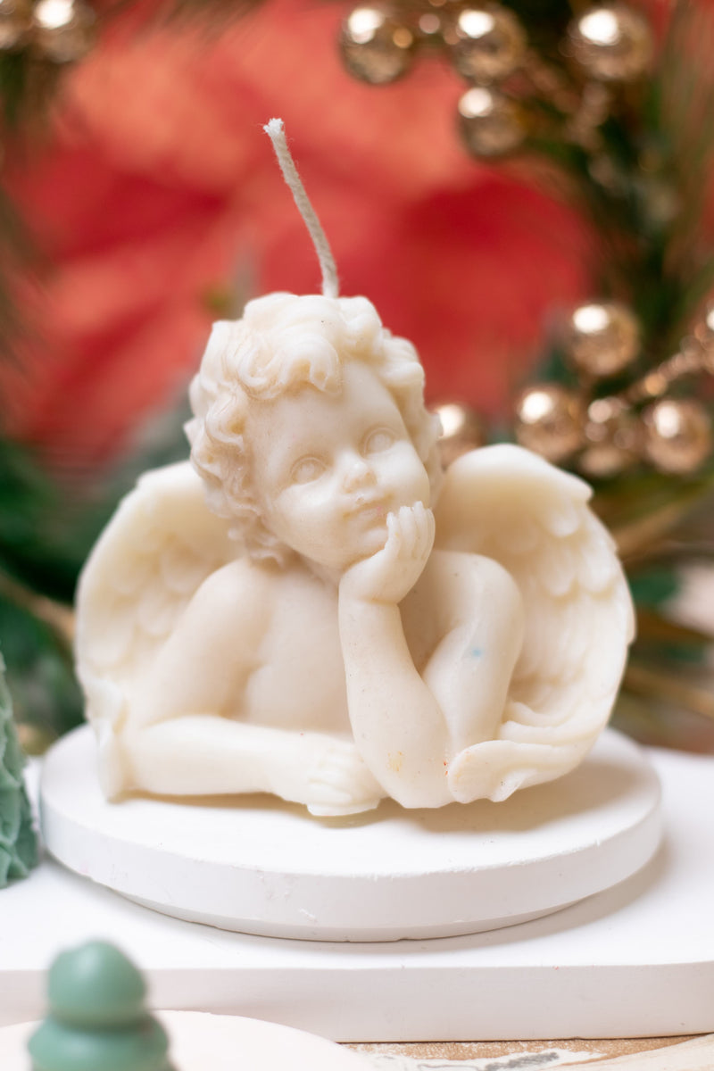 Handmade Angel Candle – Perfect for Christmas Decor and Gifting