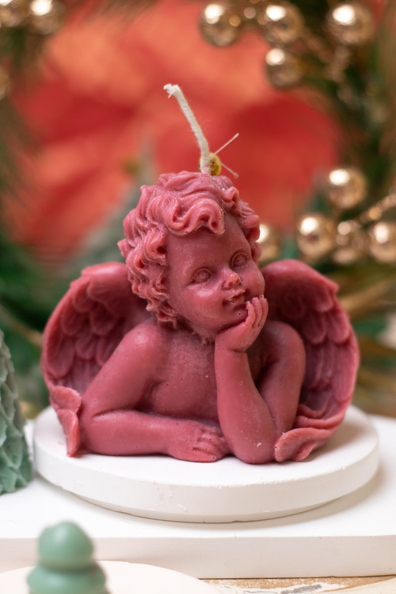 Handmade Angel Candle – Perfect for Christmas Decor and Gifting