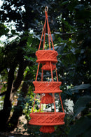 Handmade 3-Tier Macrame Hanging Basket | Boho Home Décor Threadarrt