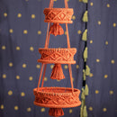 Handmade 3-Tier Macrame Hanging Basket | Boho Home Décor Threadarrt