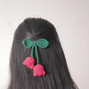 Crochet Bell Flower Hair Clip – Soft & Stylish Threadarrt