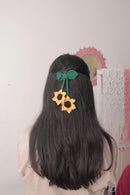 Sunflower  Crochet Hair Clip – Soft & Stylish Threadarrt
