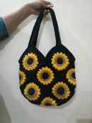 Crochet Sunflower Bag – Handmade Sunflower Shoulder Bag
