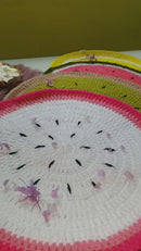 Handmade Fruit-Themed Crochet Placemat | Vibrant Dining Table Decor